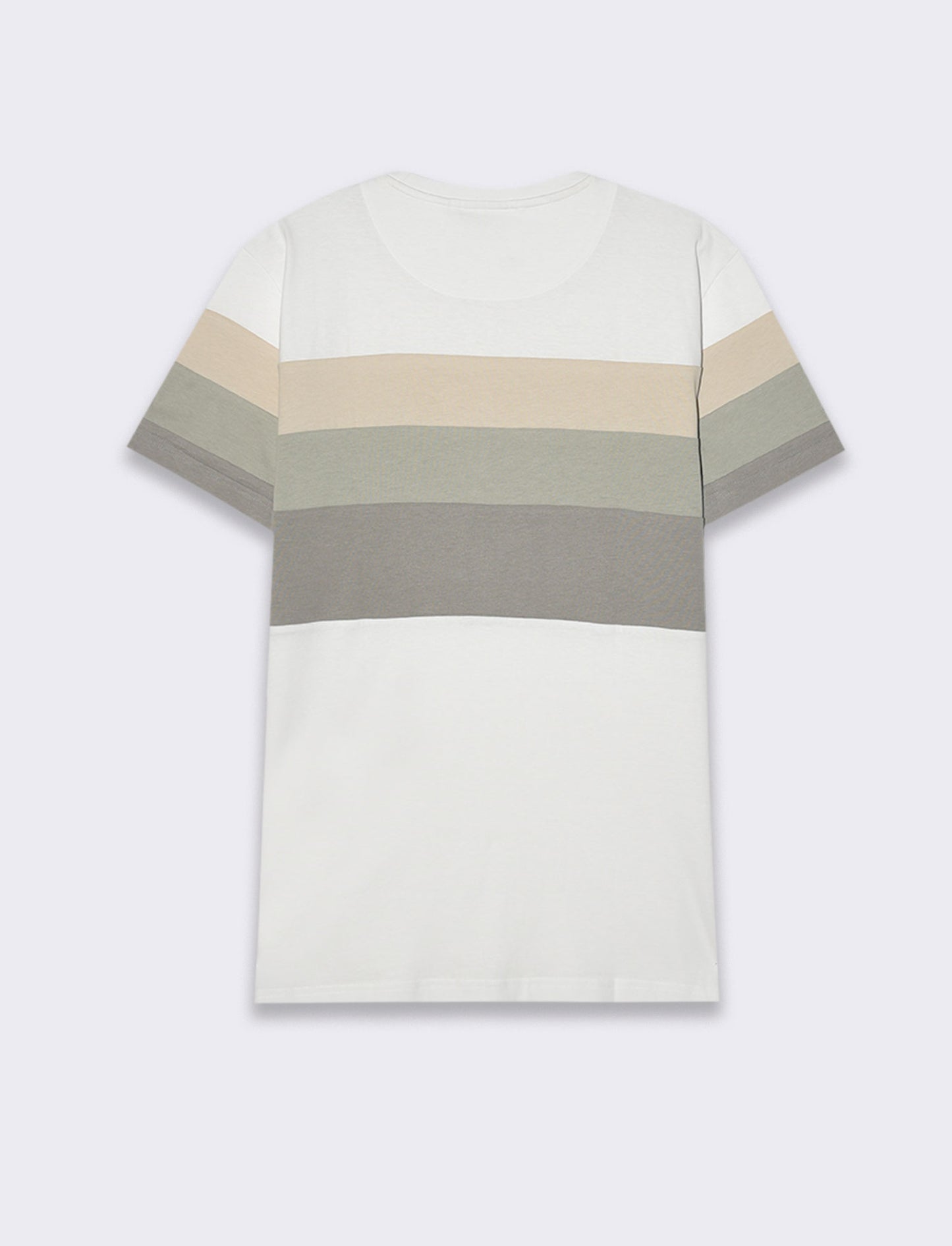 Man's multi-band t-shirt for unique style - White