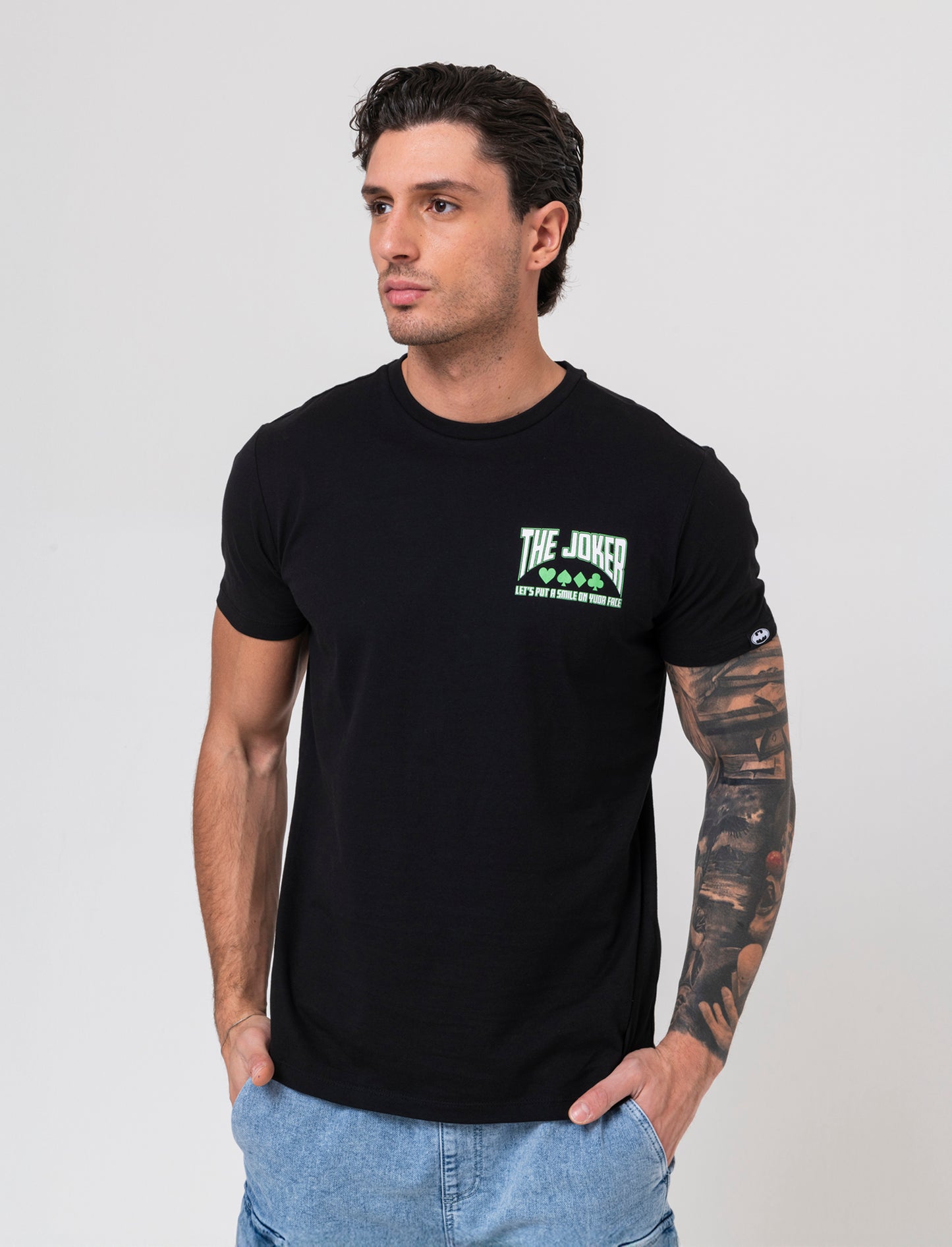 T-shirt stampa joker da uomo - Verde