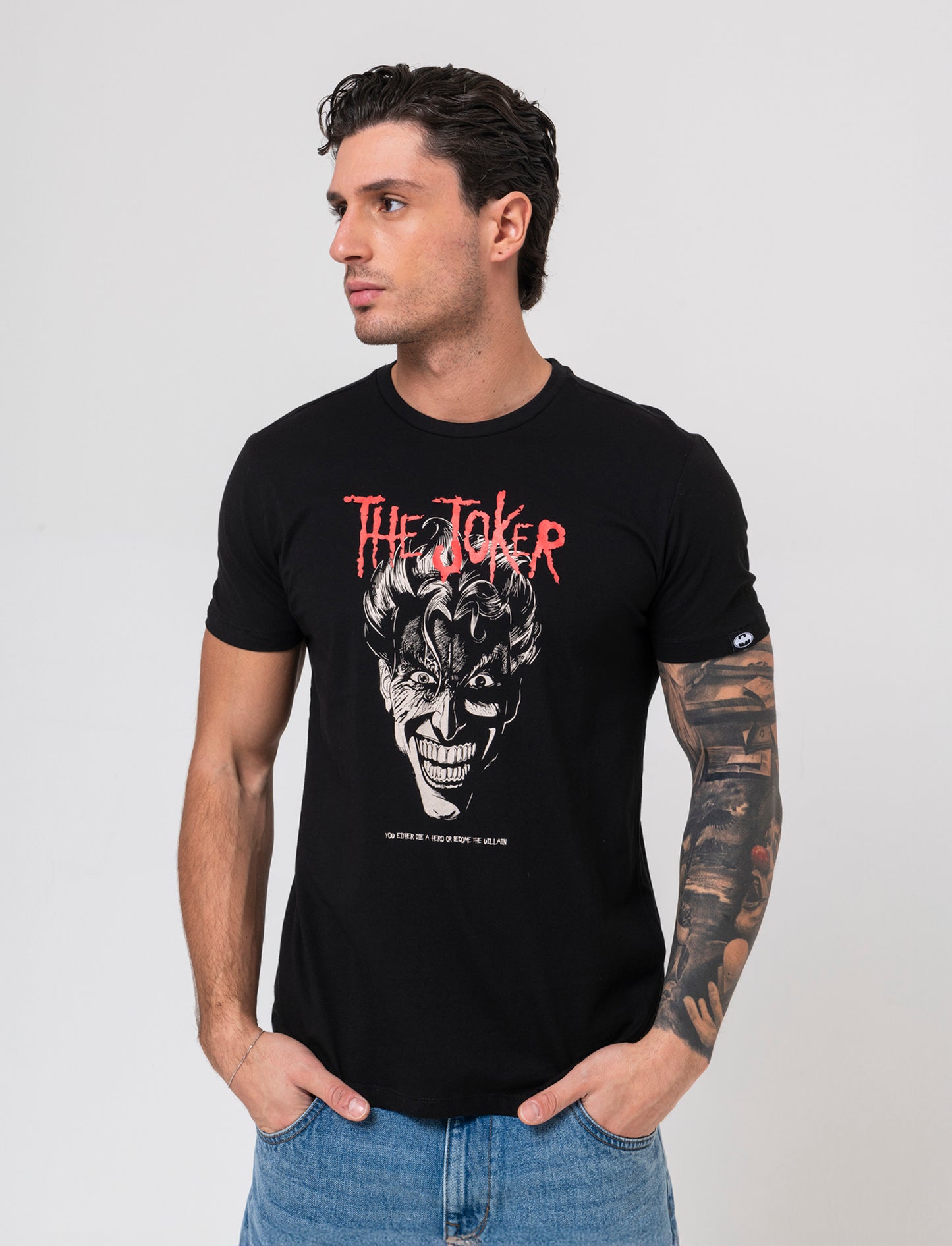 T-shirt stampa joker da uomo - Rosso