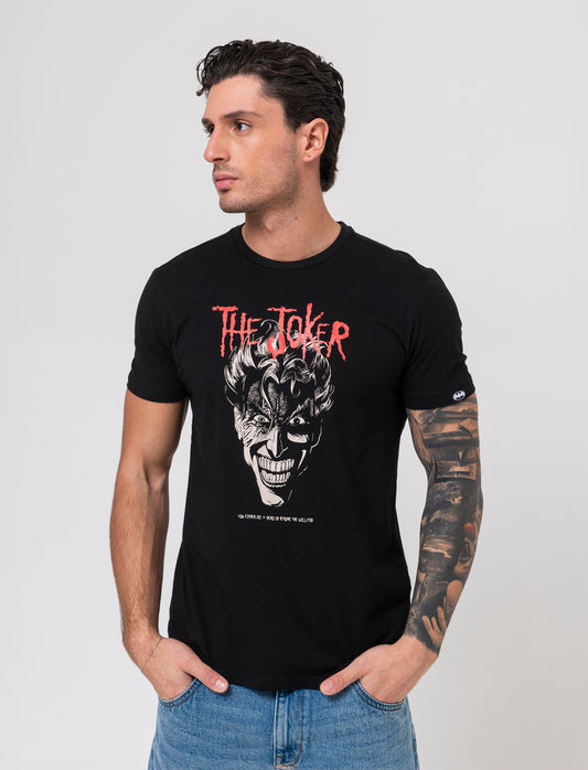 T-shirt stampa joker da uomo - Rosso