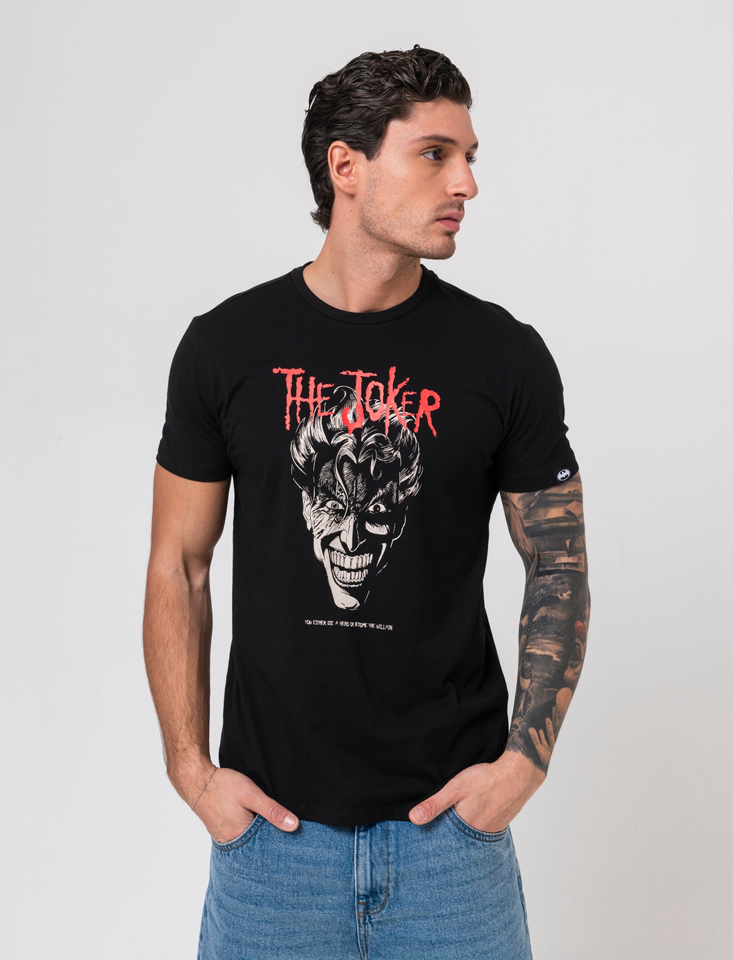 T-shirt stampa joker da uomo - Rosso