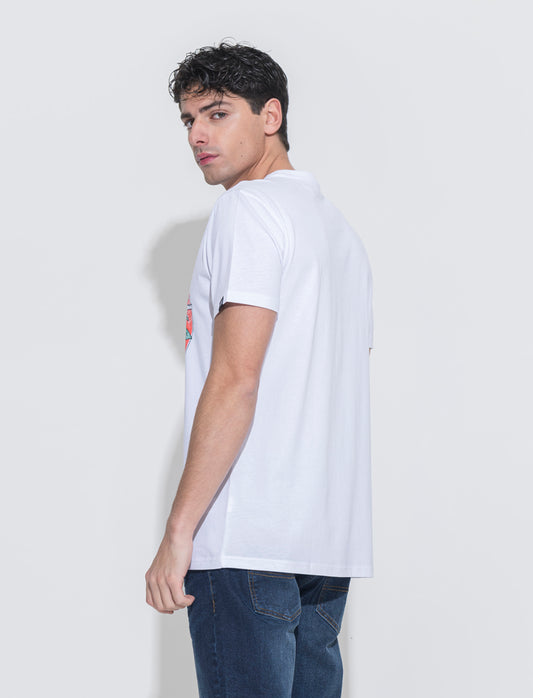T-shirt stampa guns n' roses da uomo - Bianco