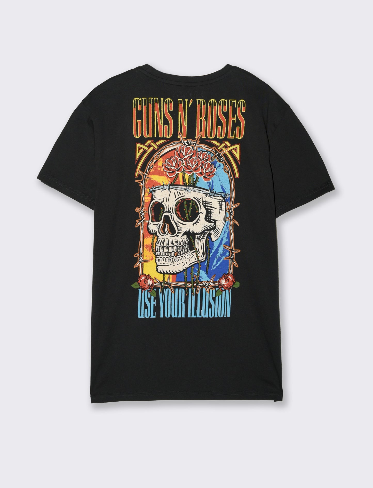 T-shirt stampa guns n' roses da uomo - Nero