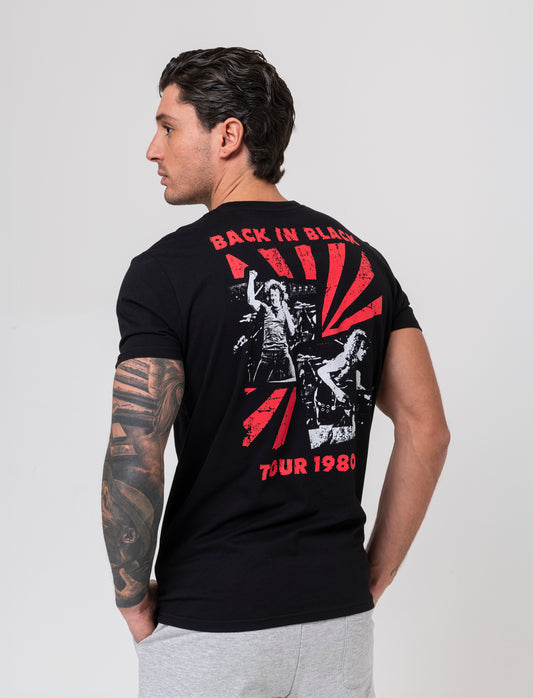 T-shirt stampa acdc da uomo - Nero