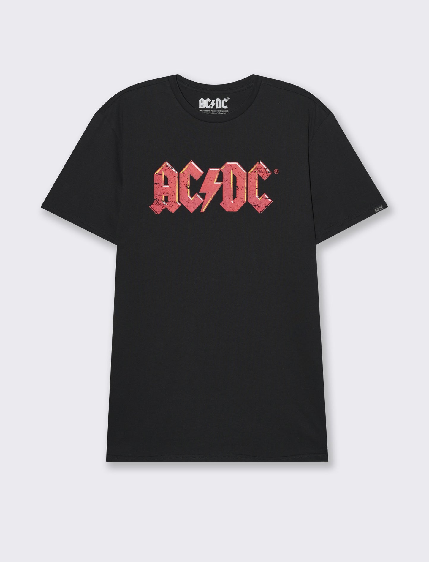 T-shirt stampa acdc da uomo - Nero