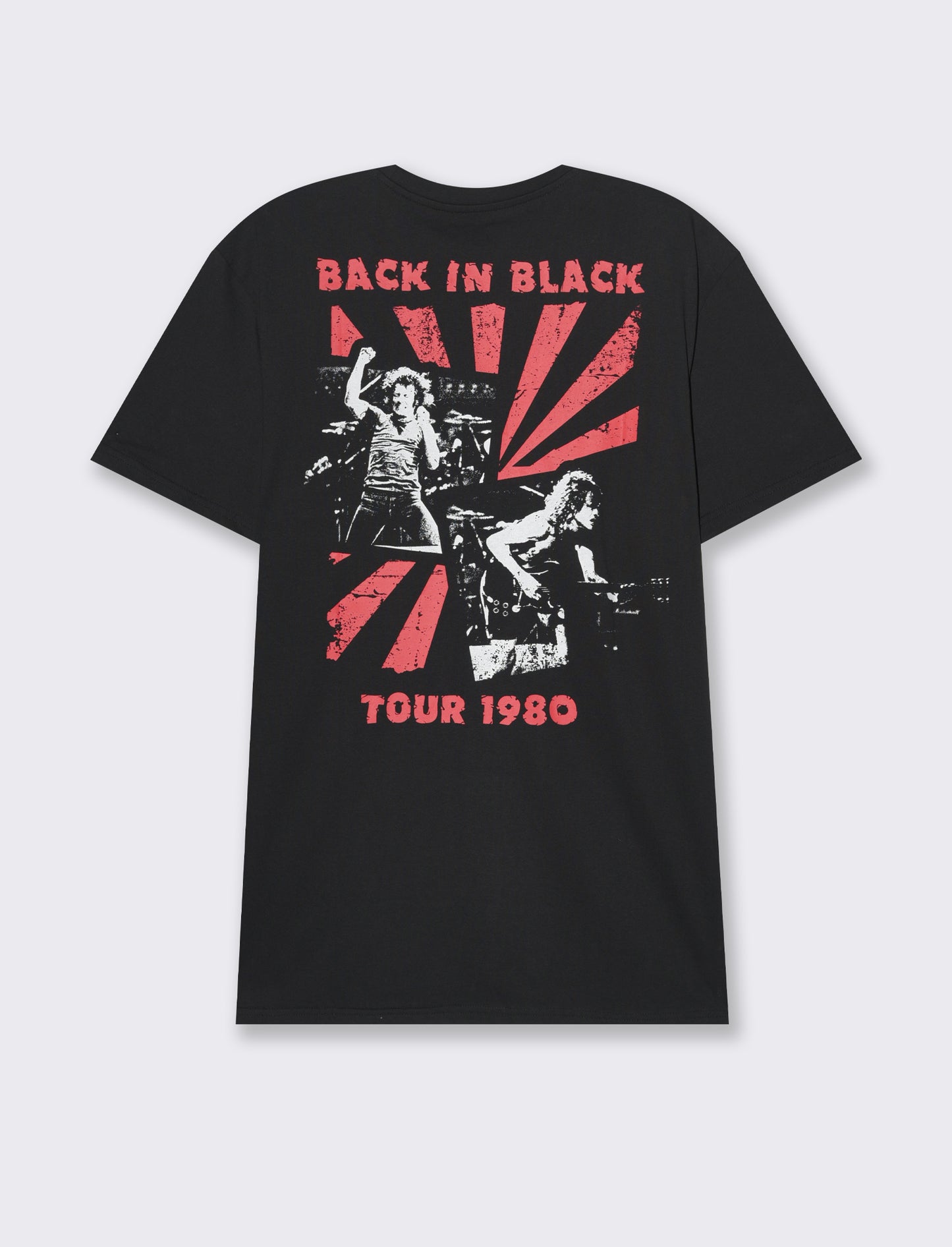 T-shirt stampa acdc da uomo - Nero