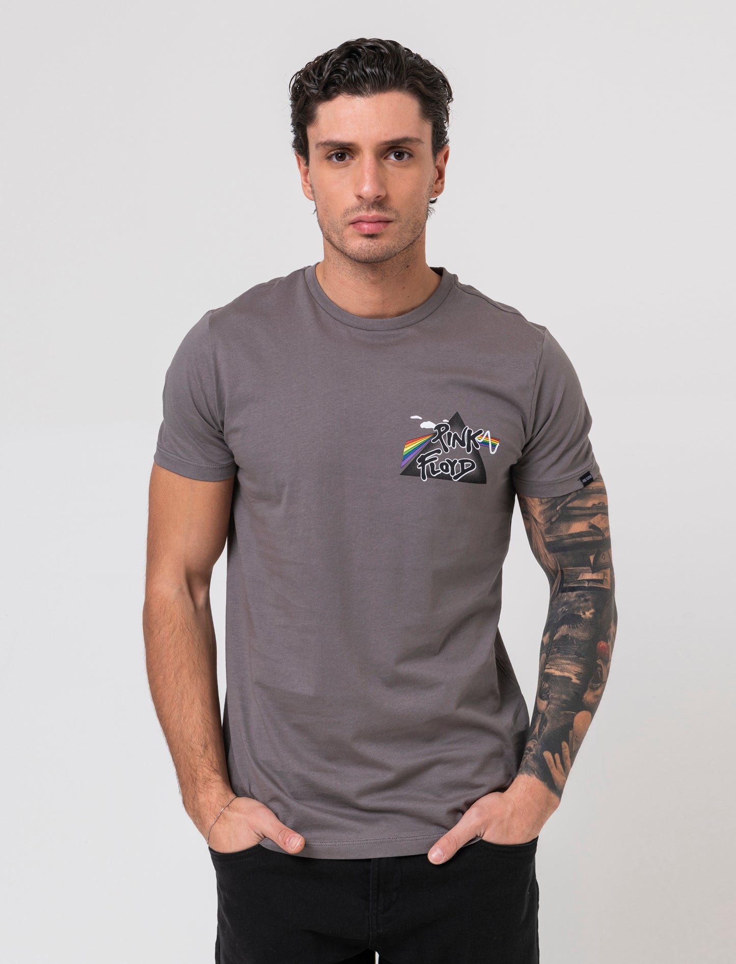 T-shirt stampa pink floyd da uomo - Grigio