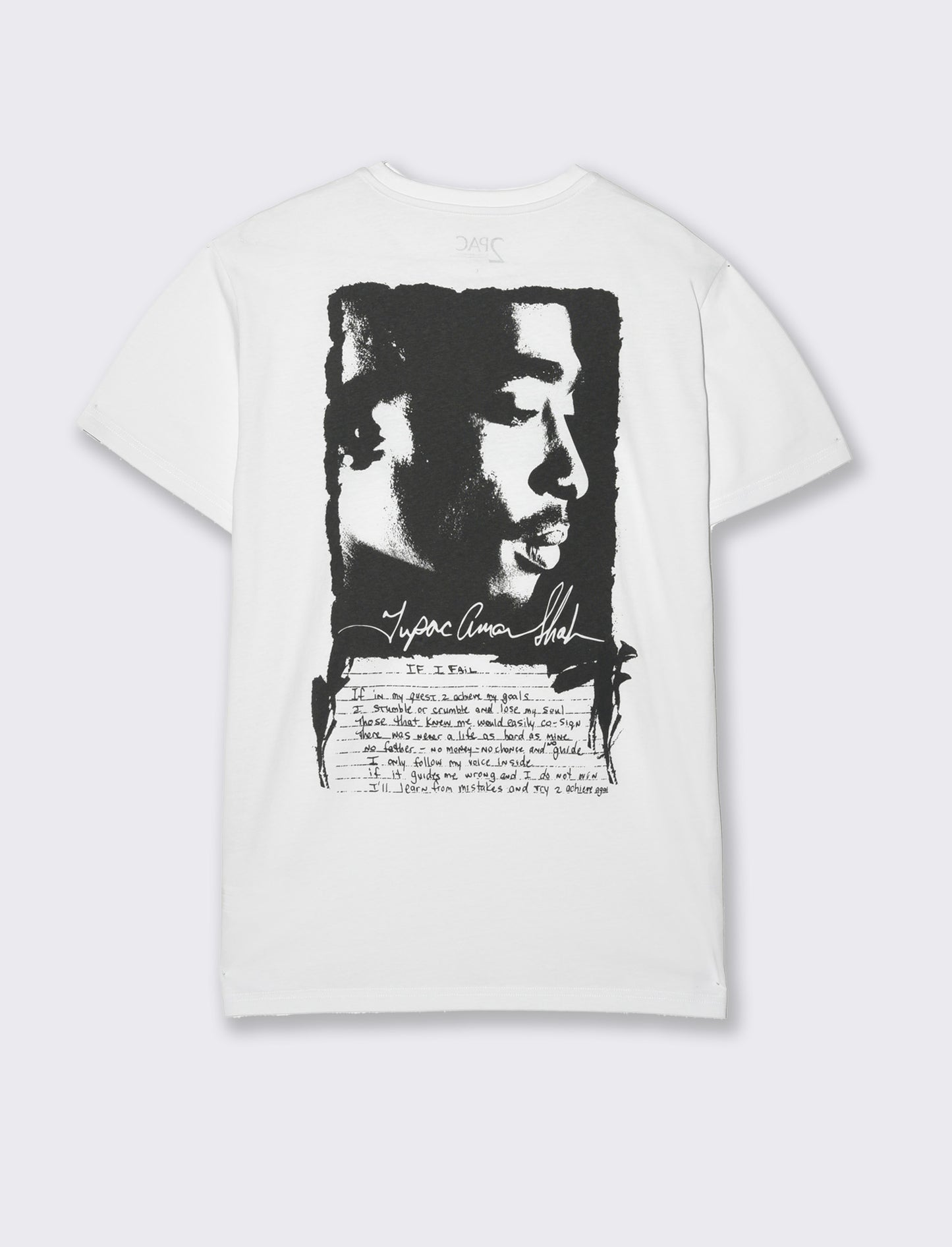 T-shirt stampa tupac da uomo - Bianco