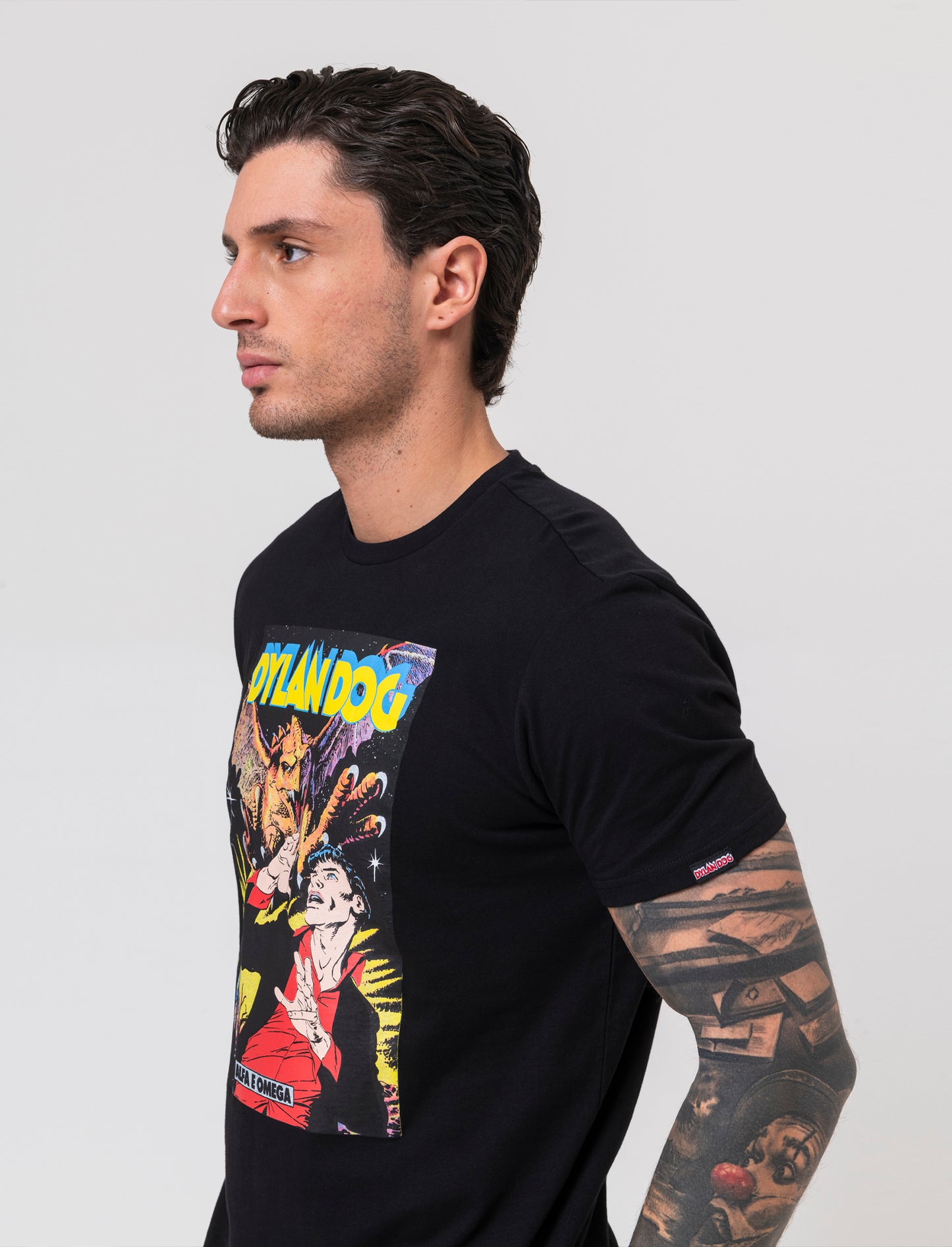 T-shirt stampa dylan dog da uomo - Nero