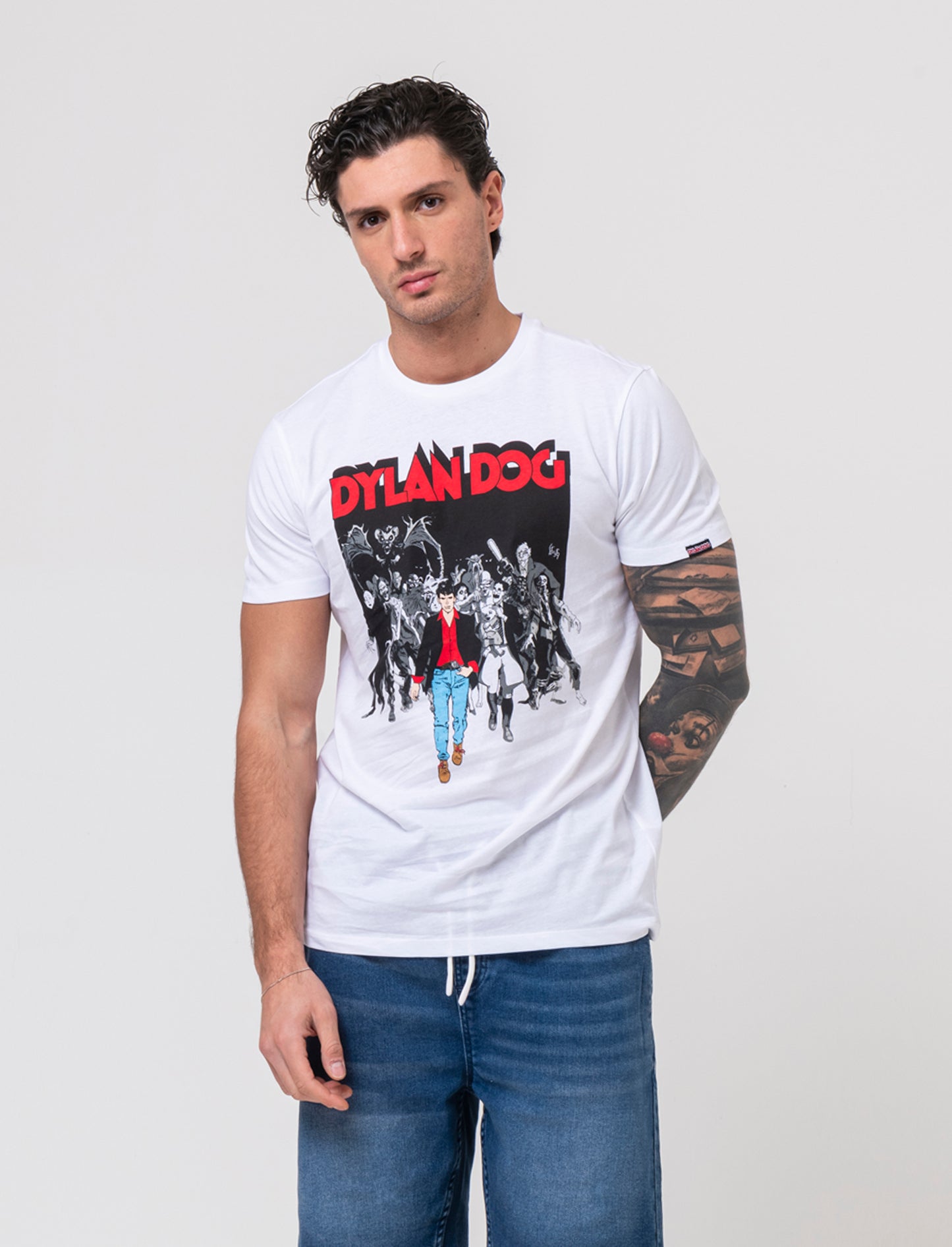 T-shirt stampa dylan dog da uomo - Bianco