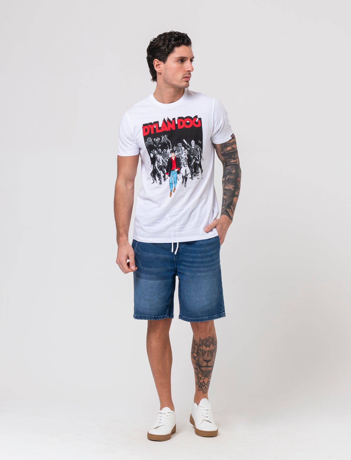 T-shirt stampa dylan dog da uomo - Bianco