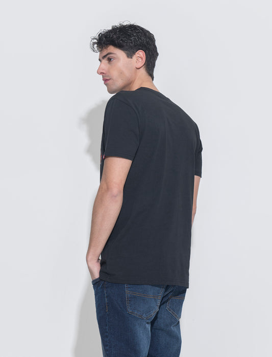 T-shirt stampa marvel da uomo - Nero