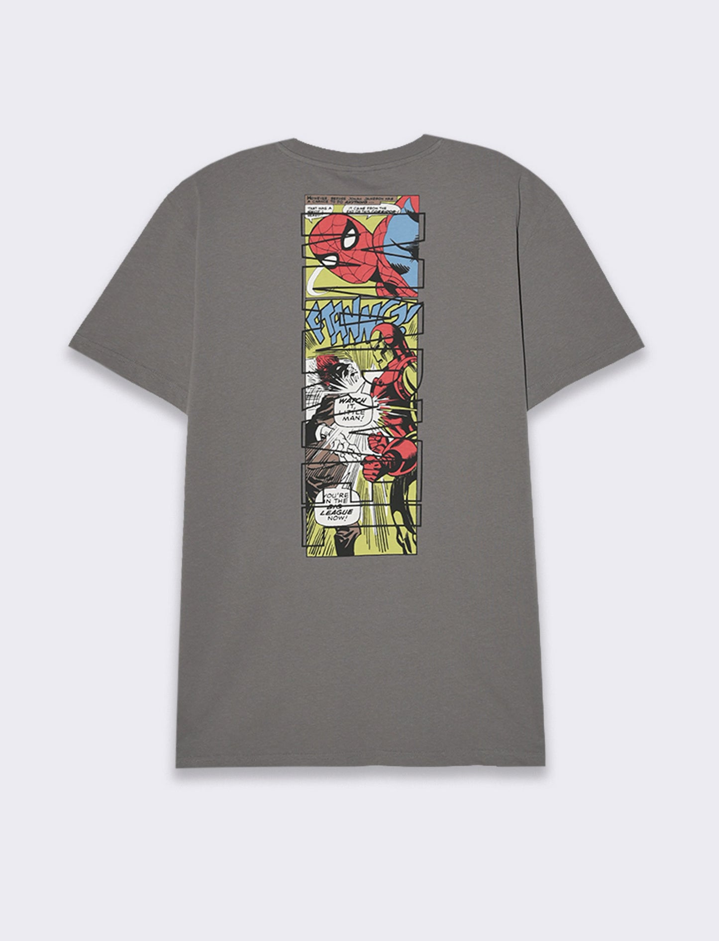 T-shirt stampa marvel da uomo - Grigio