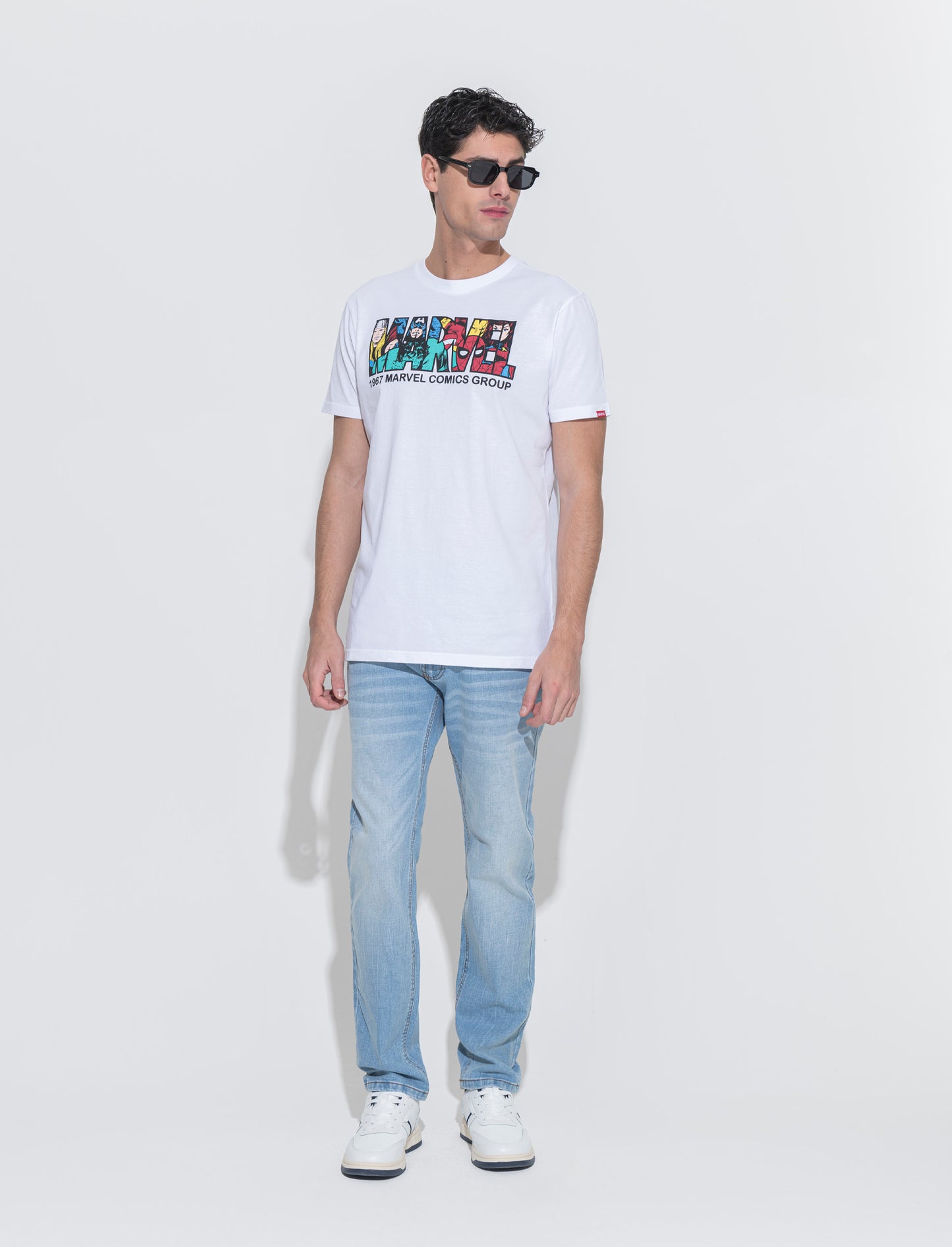T-shirt stampa marvel da uomo - Bianco