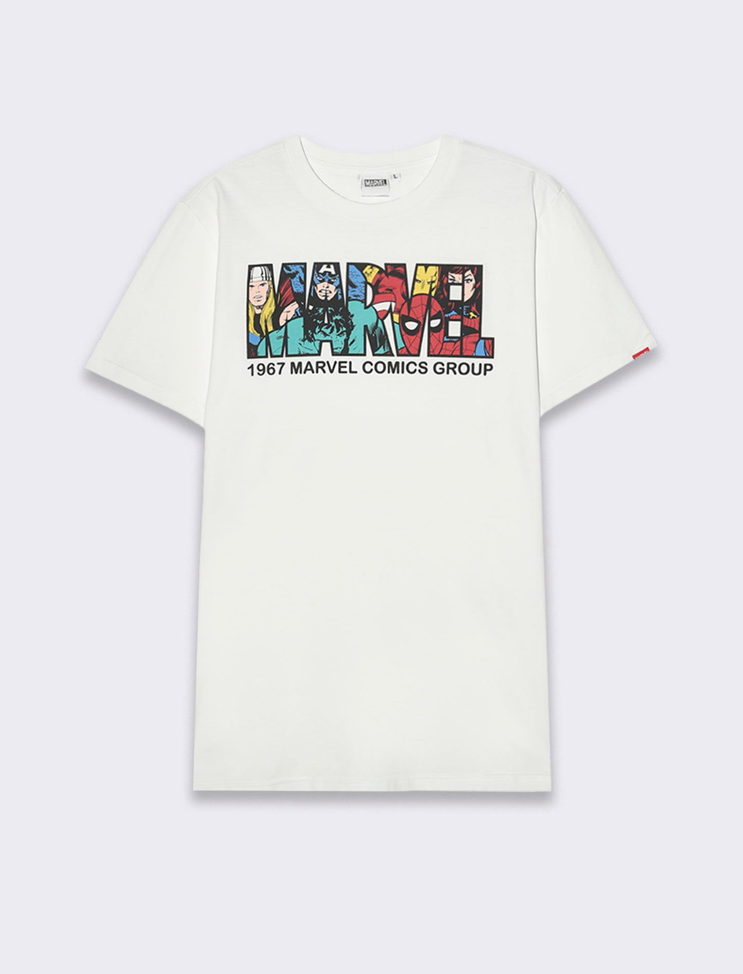 T-shirt stampa marvel da uomo - Bianco