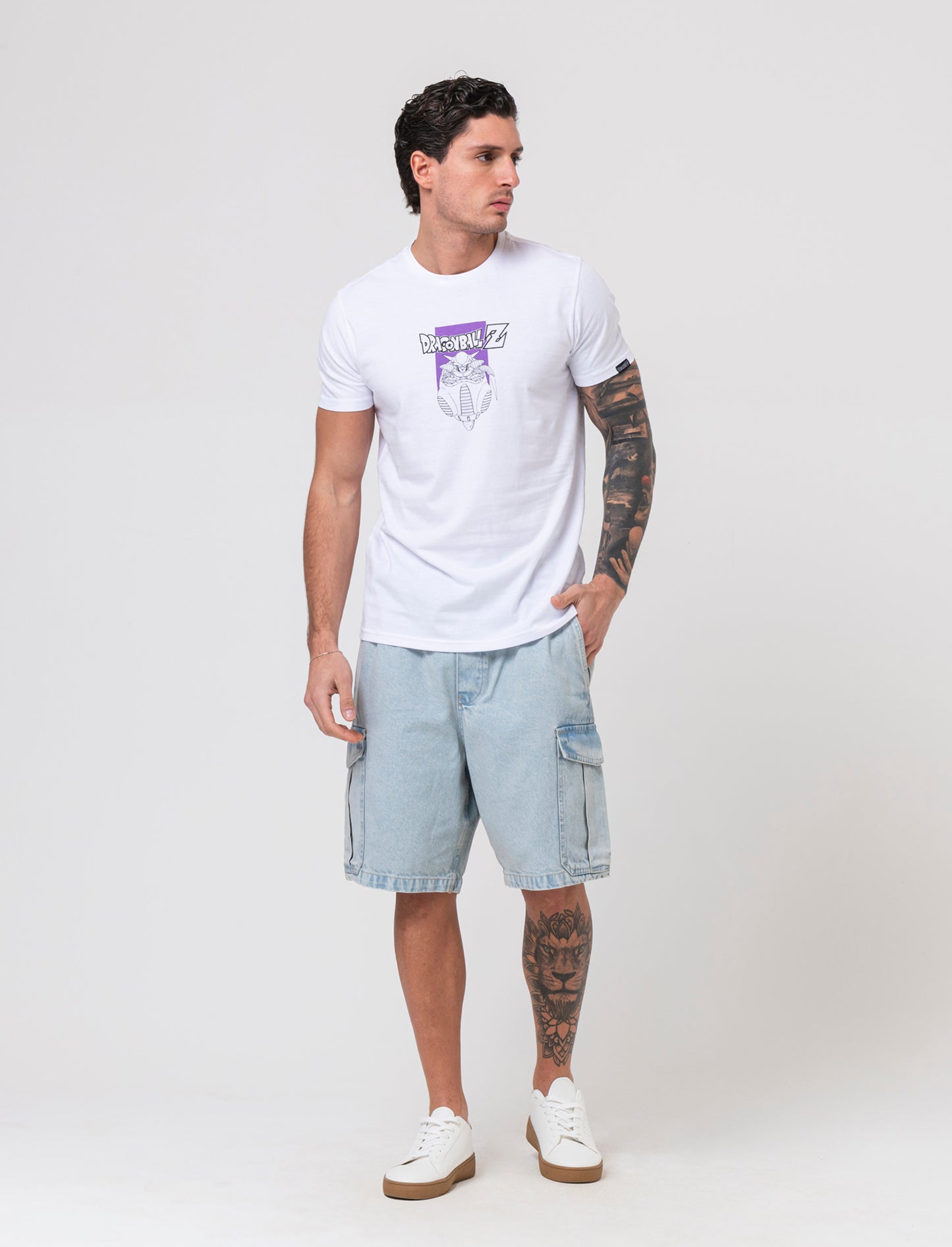 T-shirt stampa dragon ball da uomo - Bianco