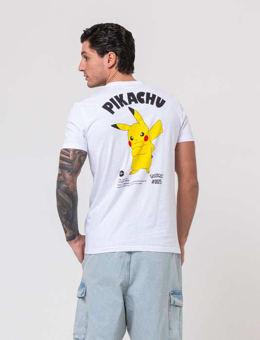 T-shirt stampa pokemon da uomo - Bianco
