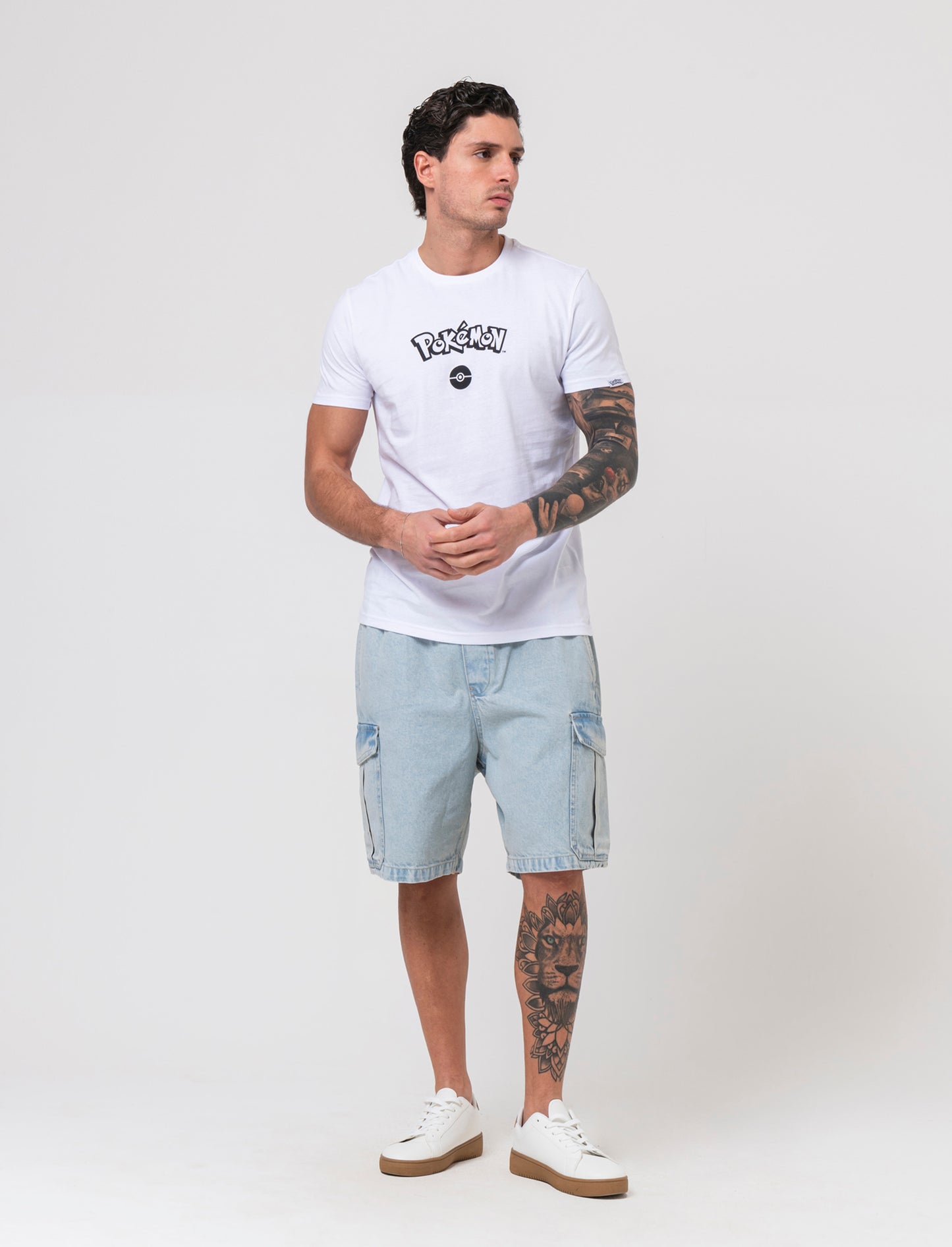 T-shirt stampa pokemon da uomo - Bianco