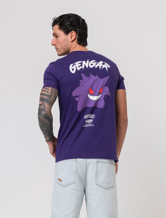 T-shirt stampa pokemon da uomo - Viola