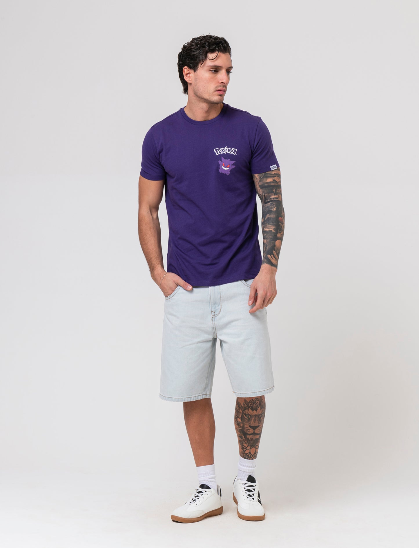 T-shirt stampa pokemon da uomo - Viola