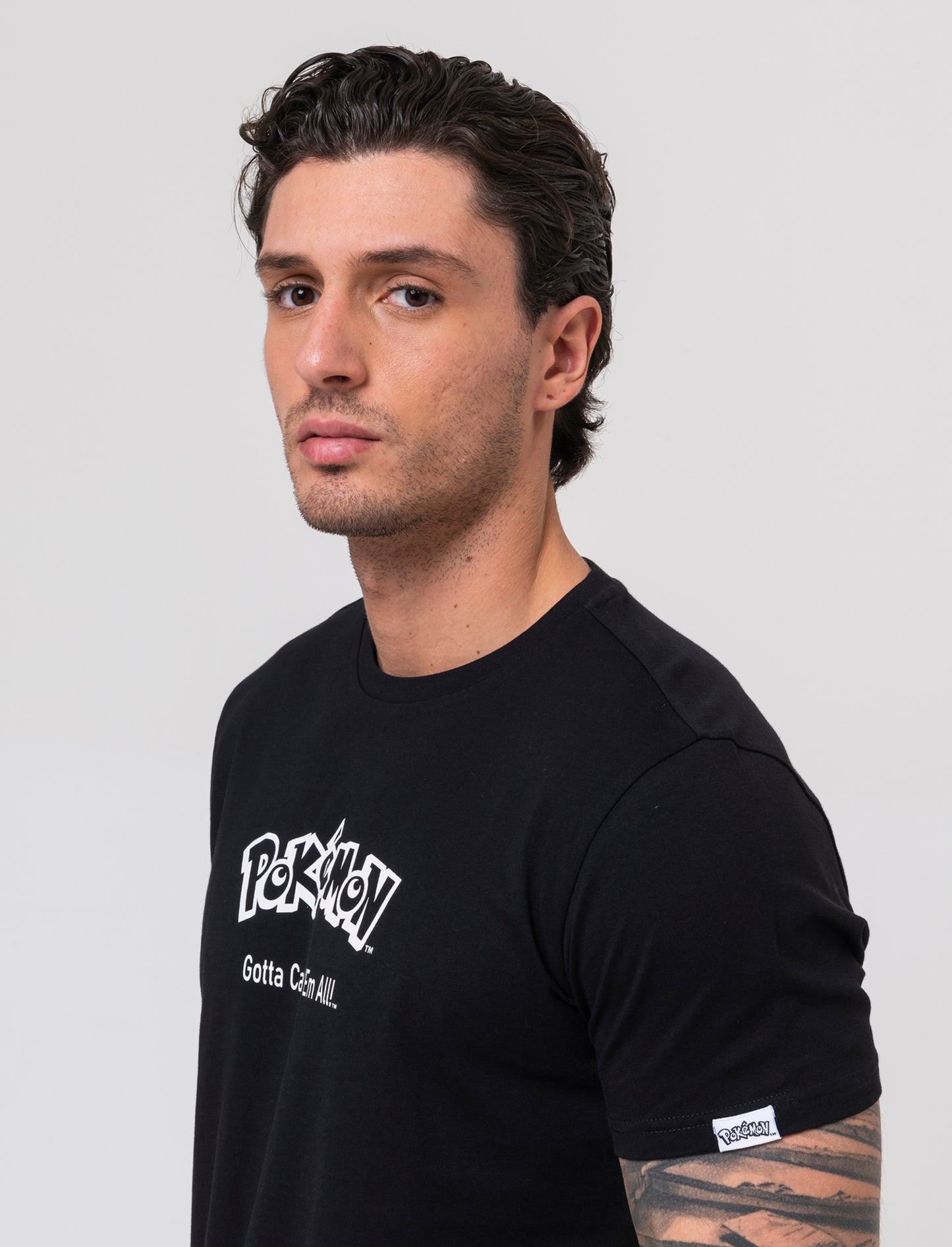 T-shirt stampa pokemon da uomo - Nero
