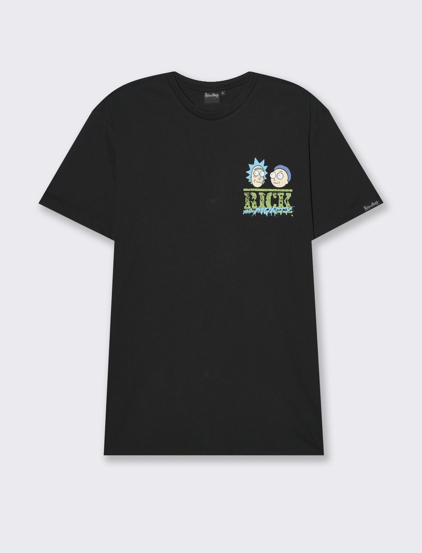 T-shirt stampa rick and morty da uomo - Nero