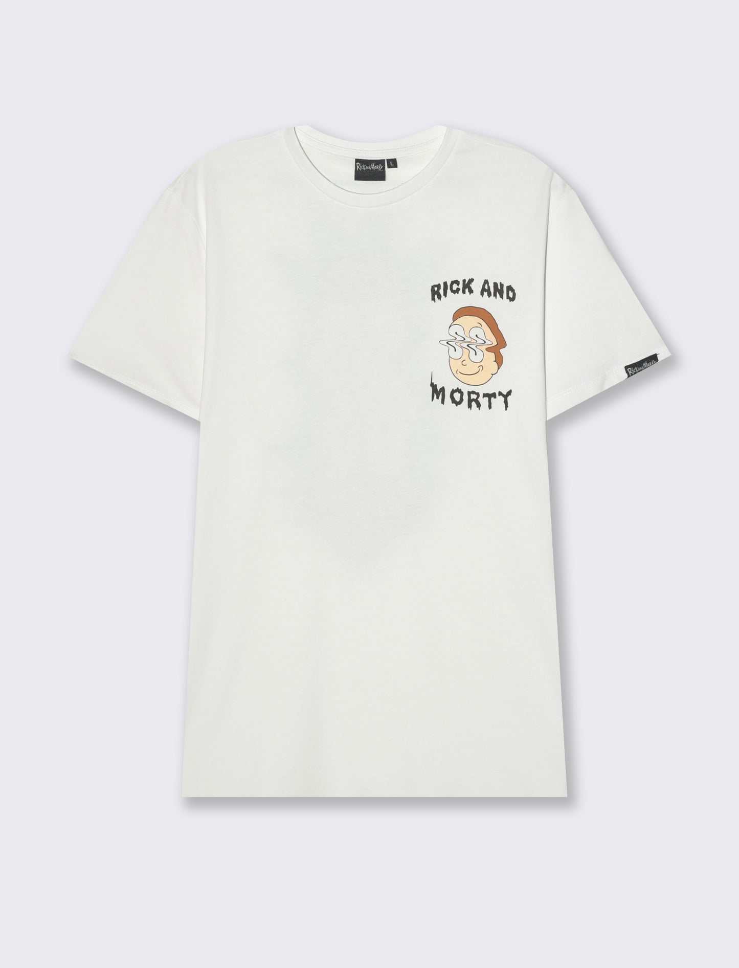 T-shirt stampa rick and morty da uomo - Bianco