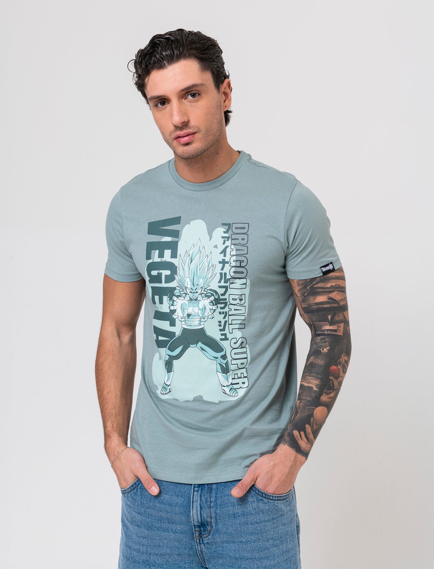 T-shirt stampa dragon ball da uomo - Verde
