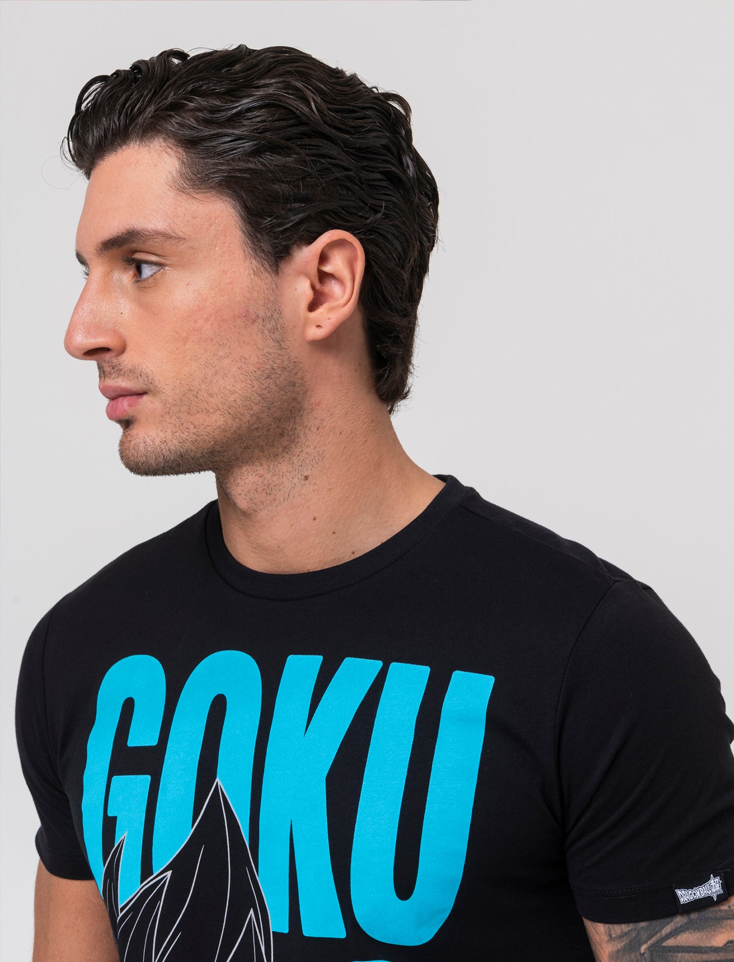 T-shirt stampa dragon ball da uomo - Nero