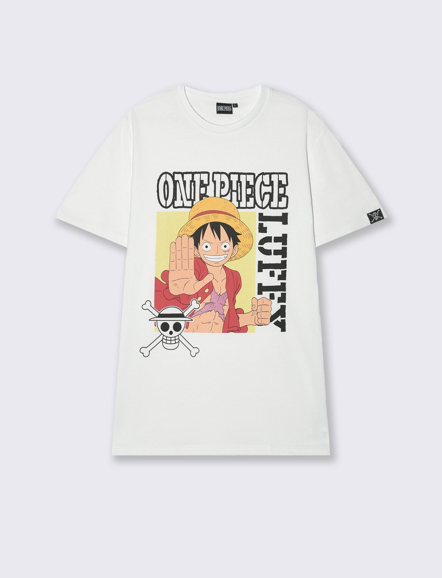 T-shirt con stampa One Piece da uomo - Bianco