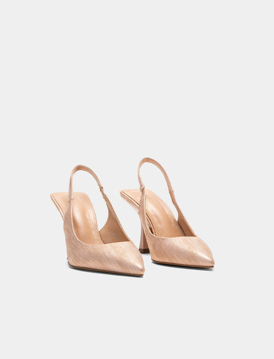 Slingback da donna laminato - Rosa