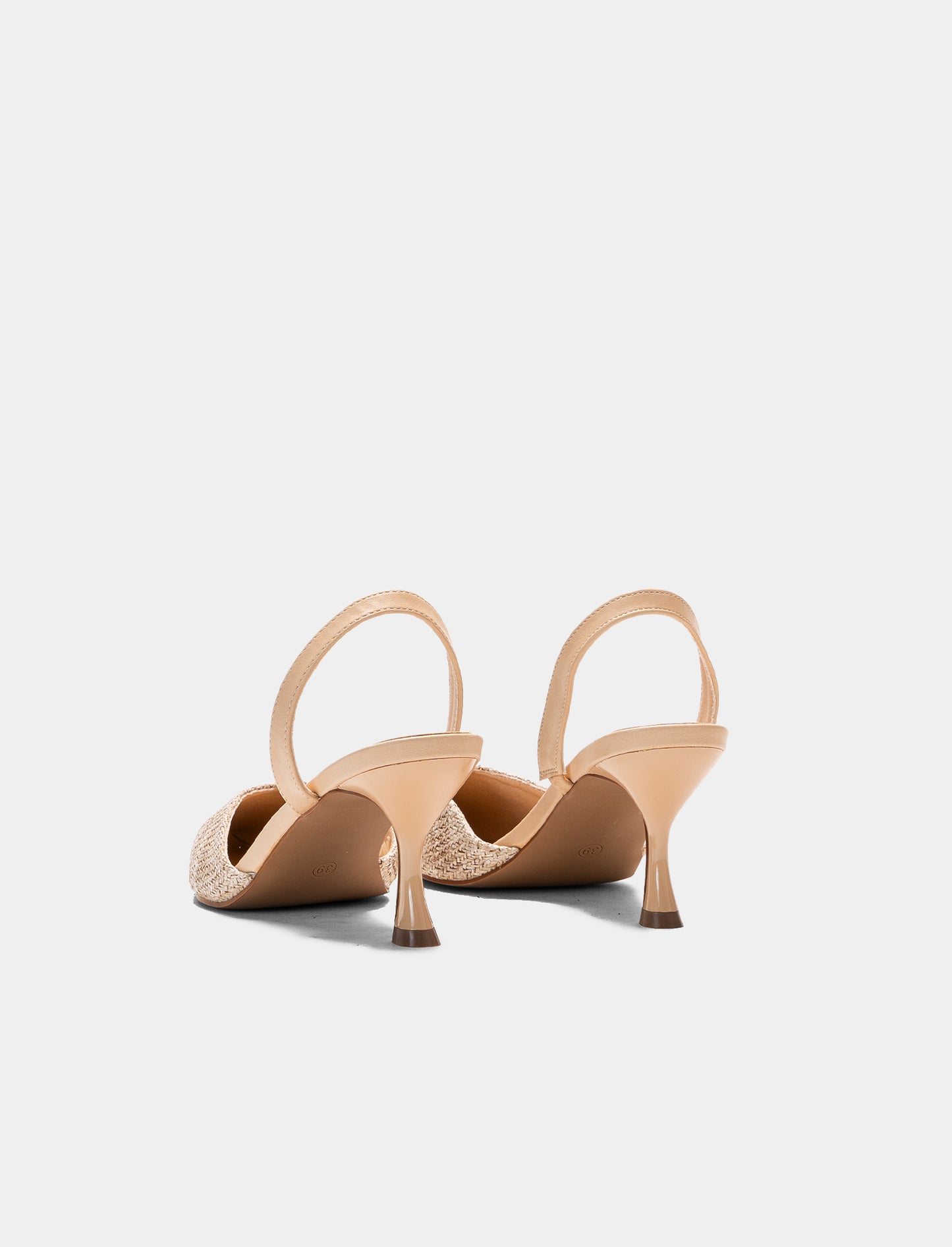 Slinback da donna in rafia - Beige