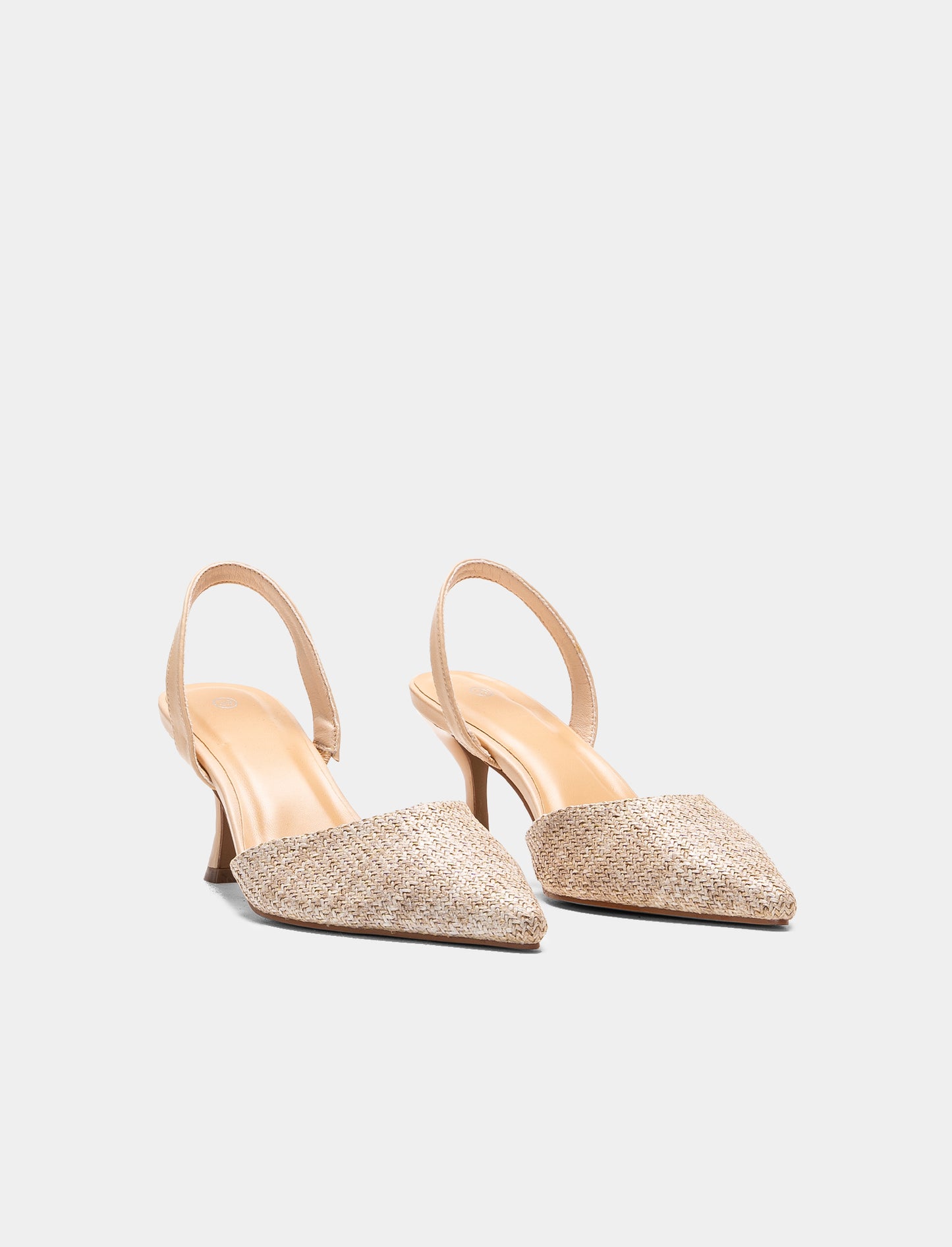 Slinback da donna in rafia - Beige