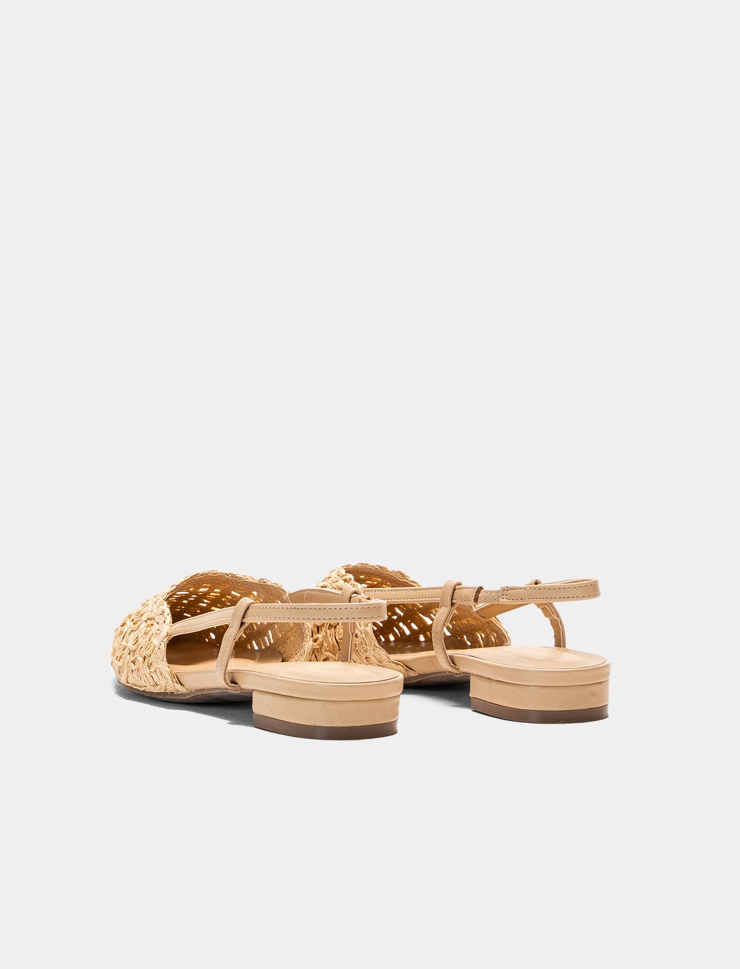 Slingback da donna con tacco basso - Beige