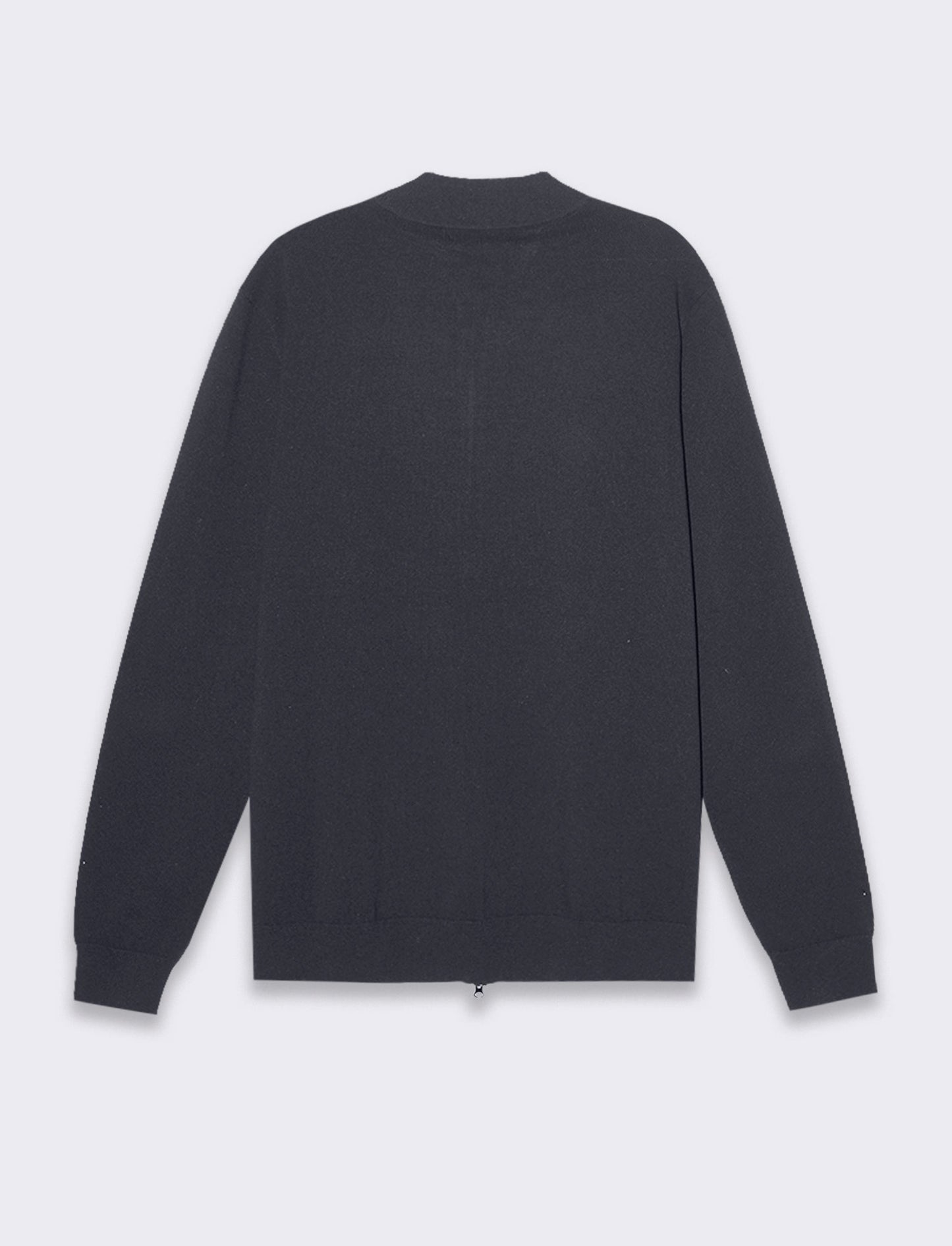 Man's premium yarn bomber collar cardigan - Blue