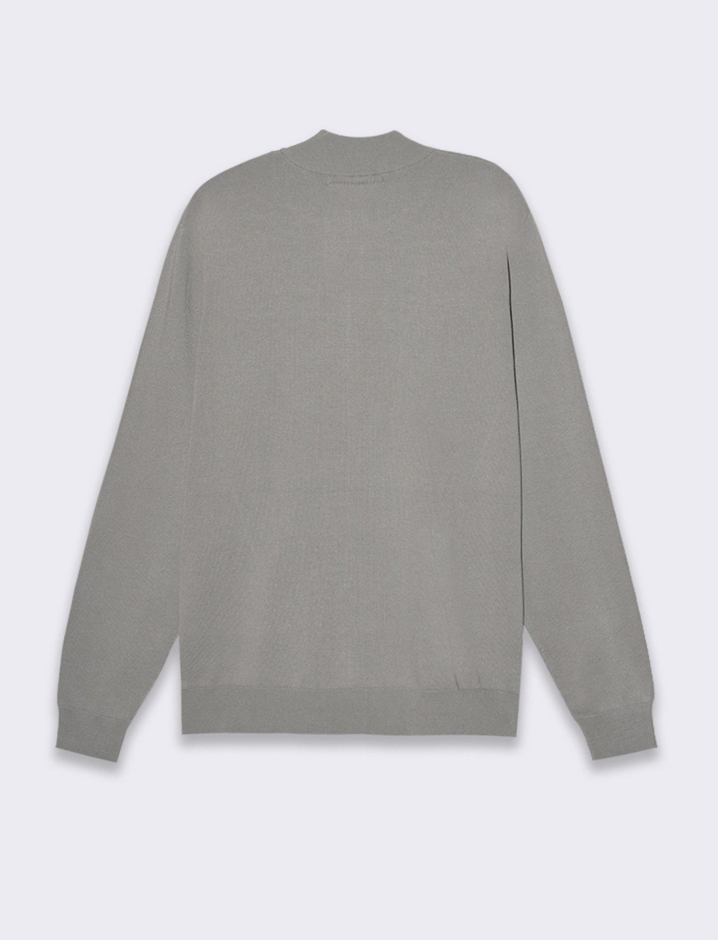 Maglia cardigan collo bomber in filato premium da uomo - Grigio