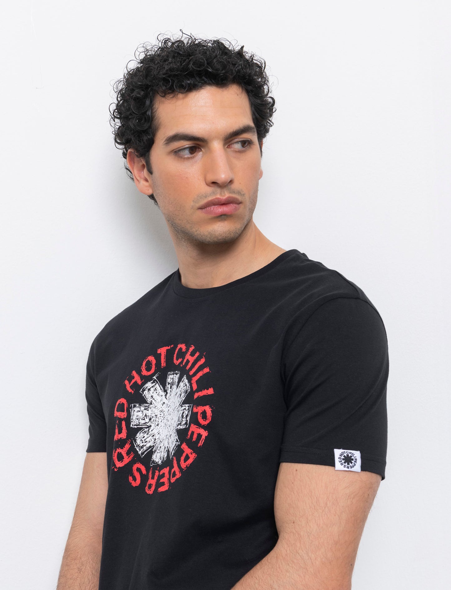 T-shirt stampa red hot chili peppers da uomo - Nero