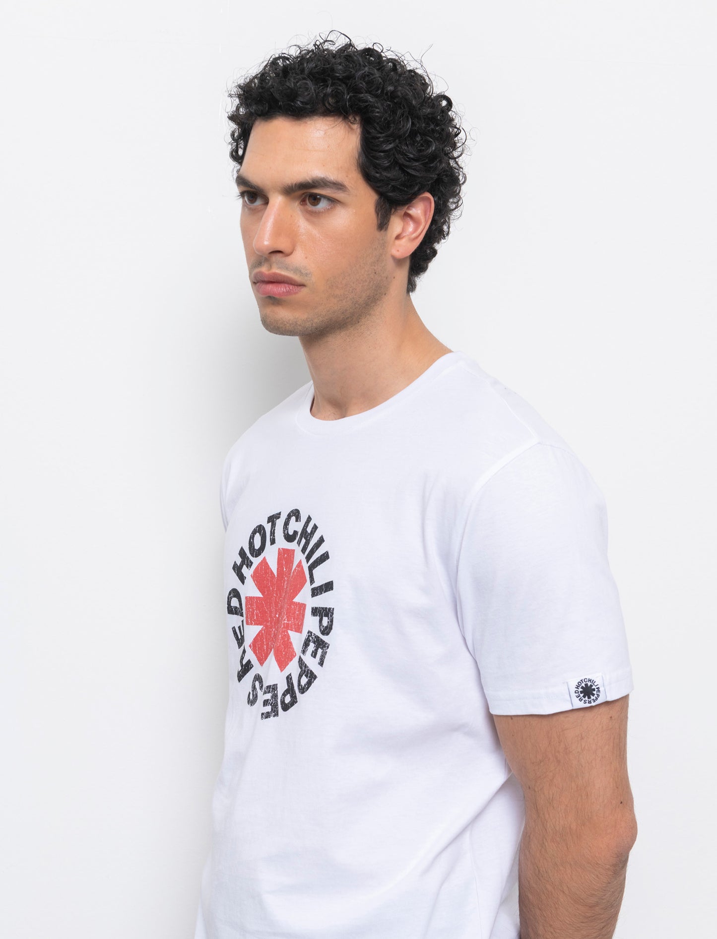 T-shirt stampa red hot chili peppers da uomo - Bianco