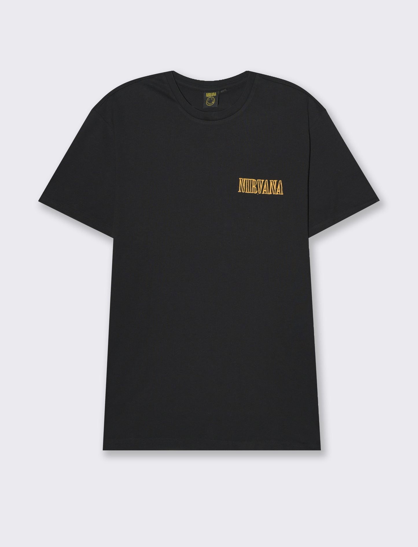 T-shirt stampa nirvana da uomo - Nero