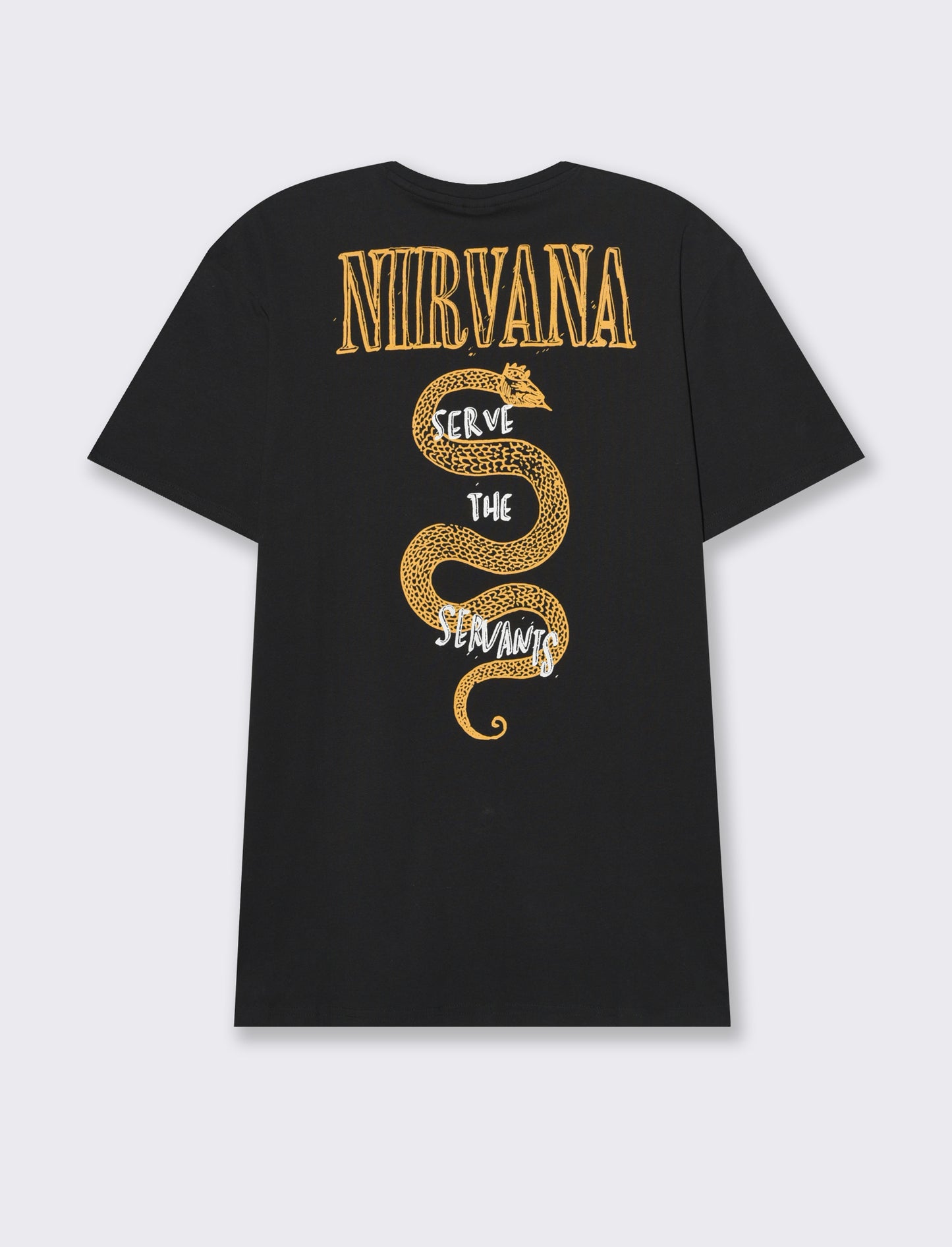 T-shirt stampa nirvana da uomo - Nero