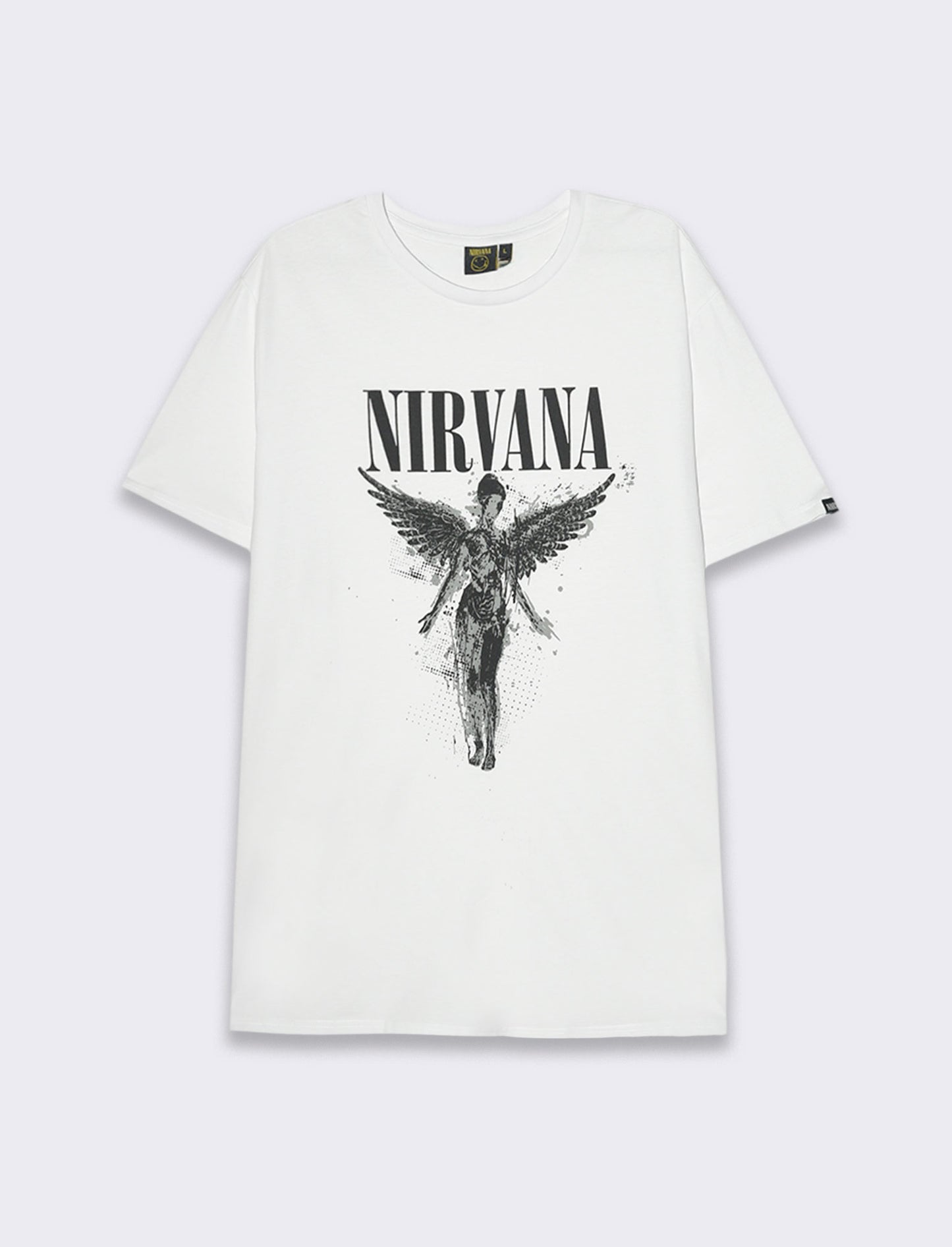 T-shirt stampa nirvana da uomo - Bianco