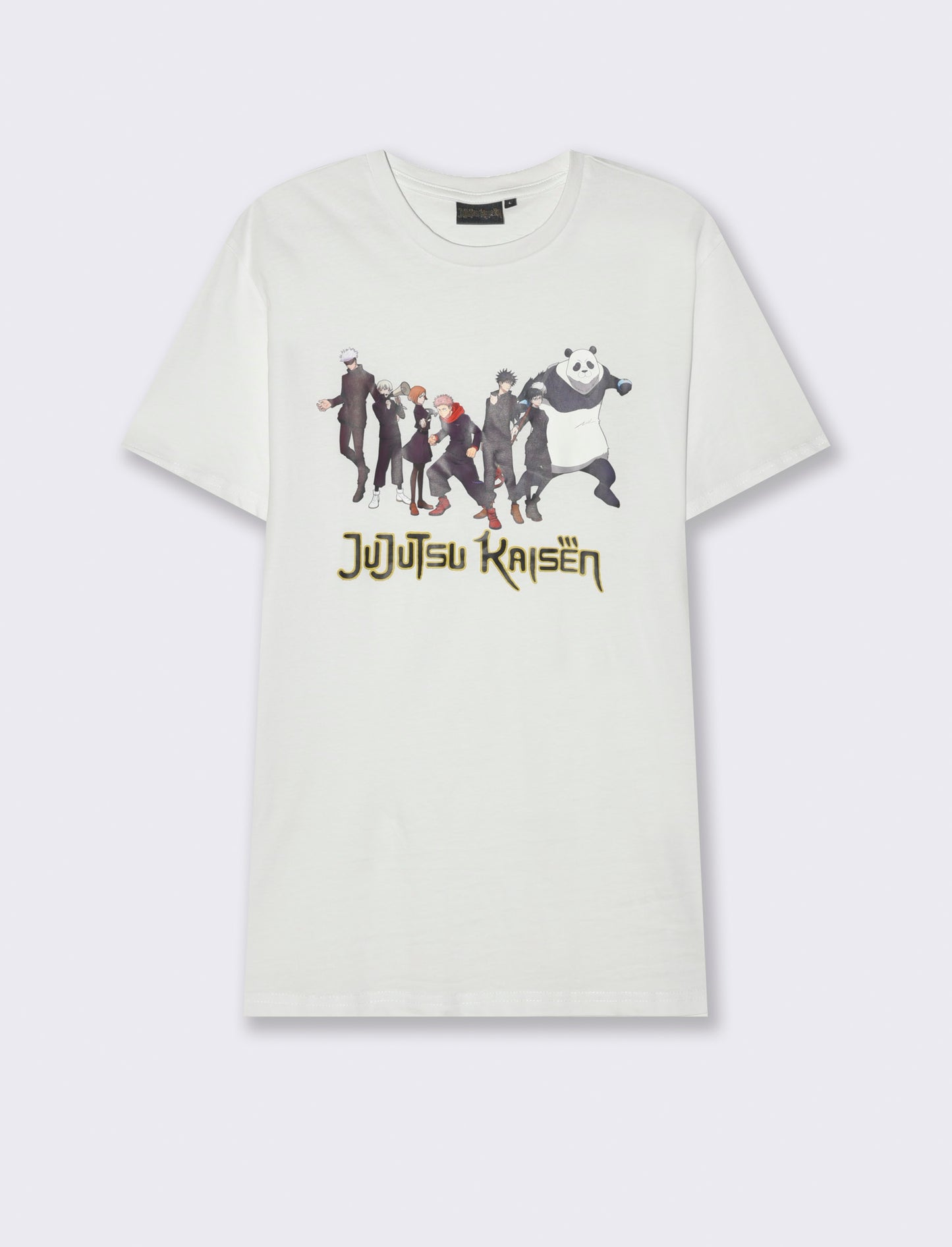 T-shirt stampa jujutsu kaisen da uomo - Bianco