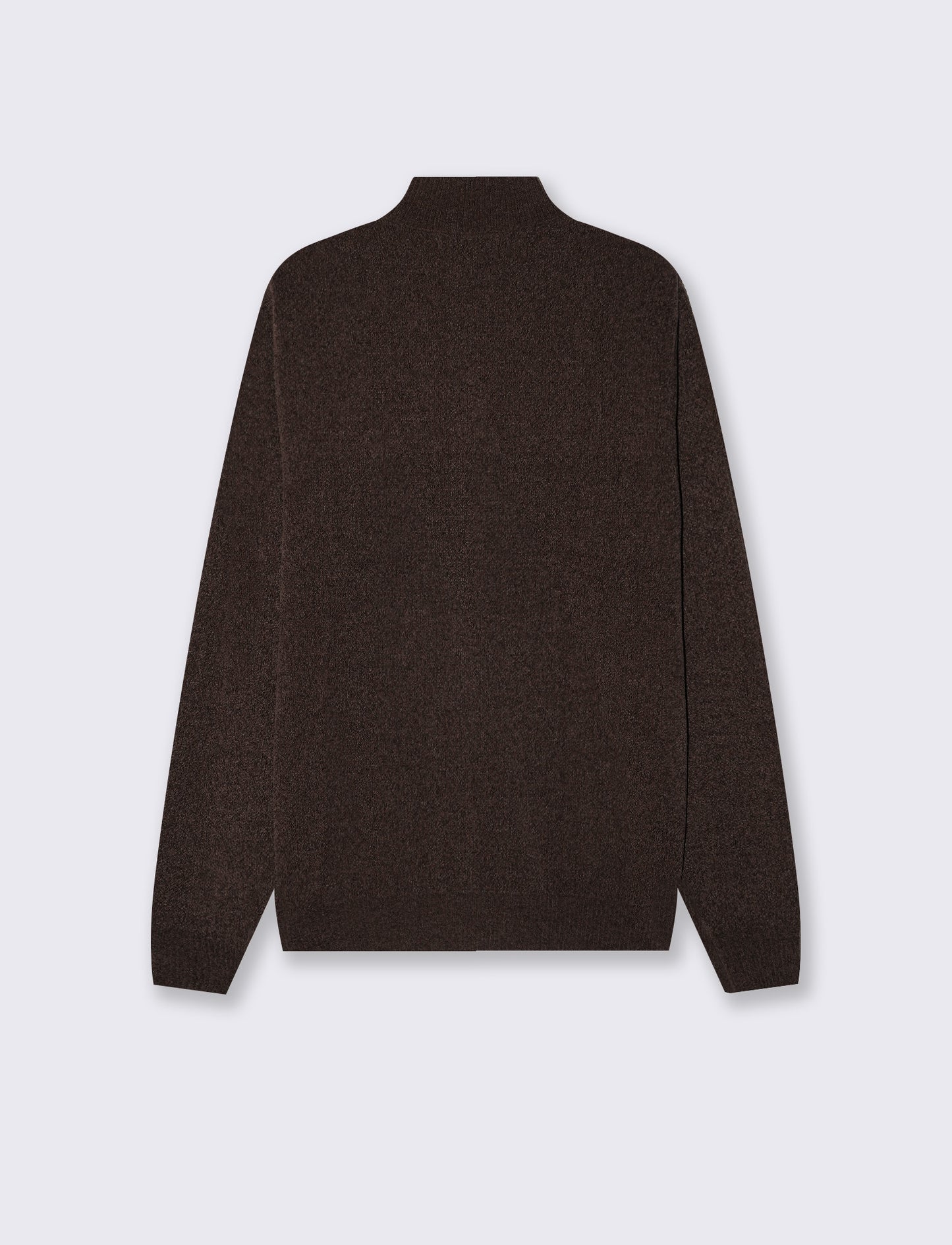Basic Regular Fit Chenille Cardigan Sweater - Brown