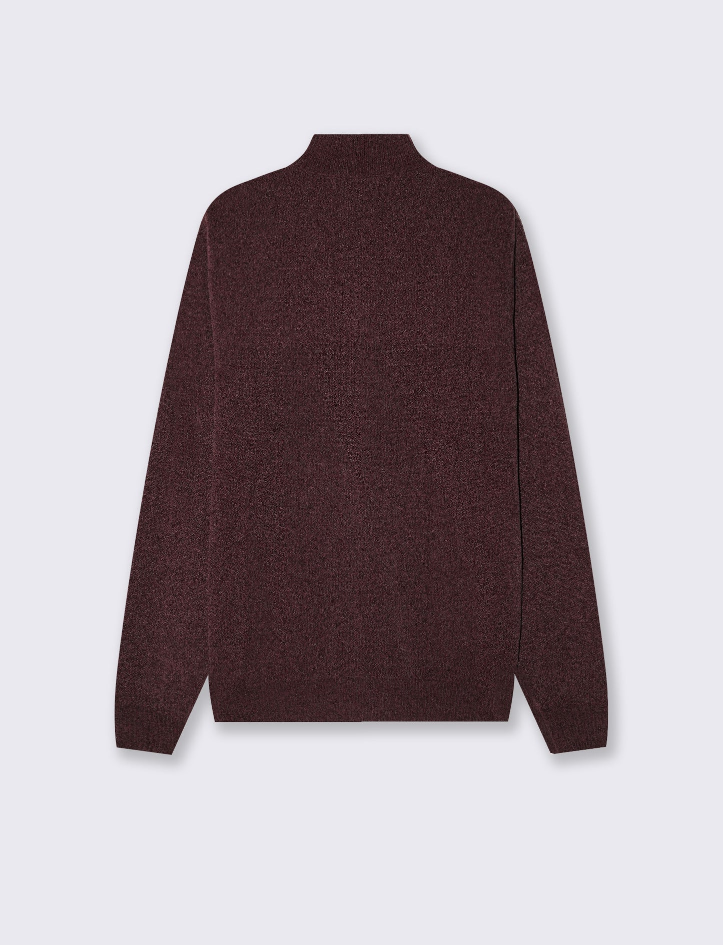 Maglia Cardigan Basic in Ciniglia Regular Fit - Bordeaux