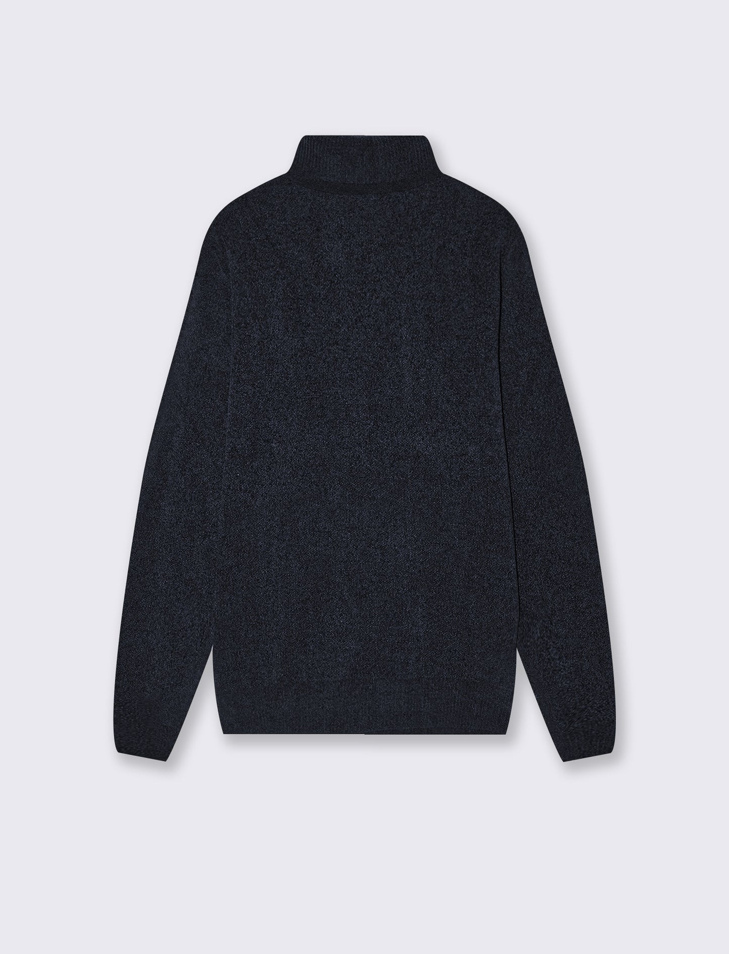 Basic turtleneck sweater in velour - Blue