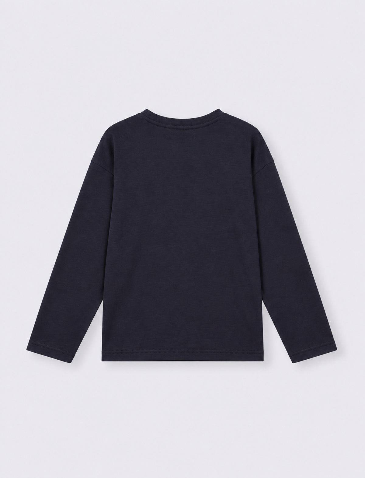 T-shirt girocollo con stampa e comfort - Blu