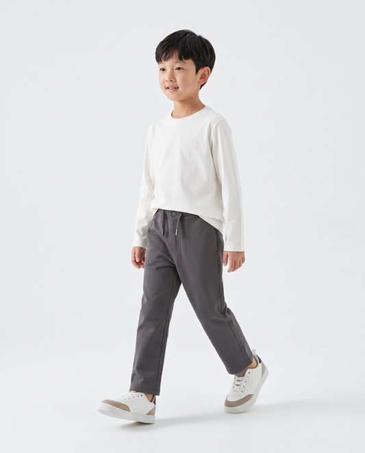Chino pants with drawstring at the waist - Grey