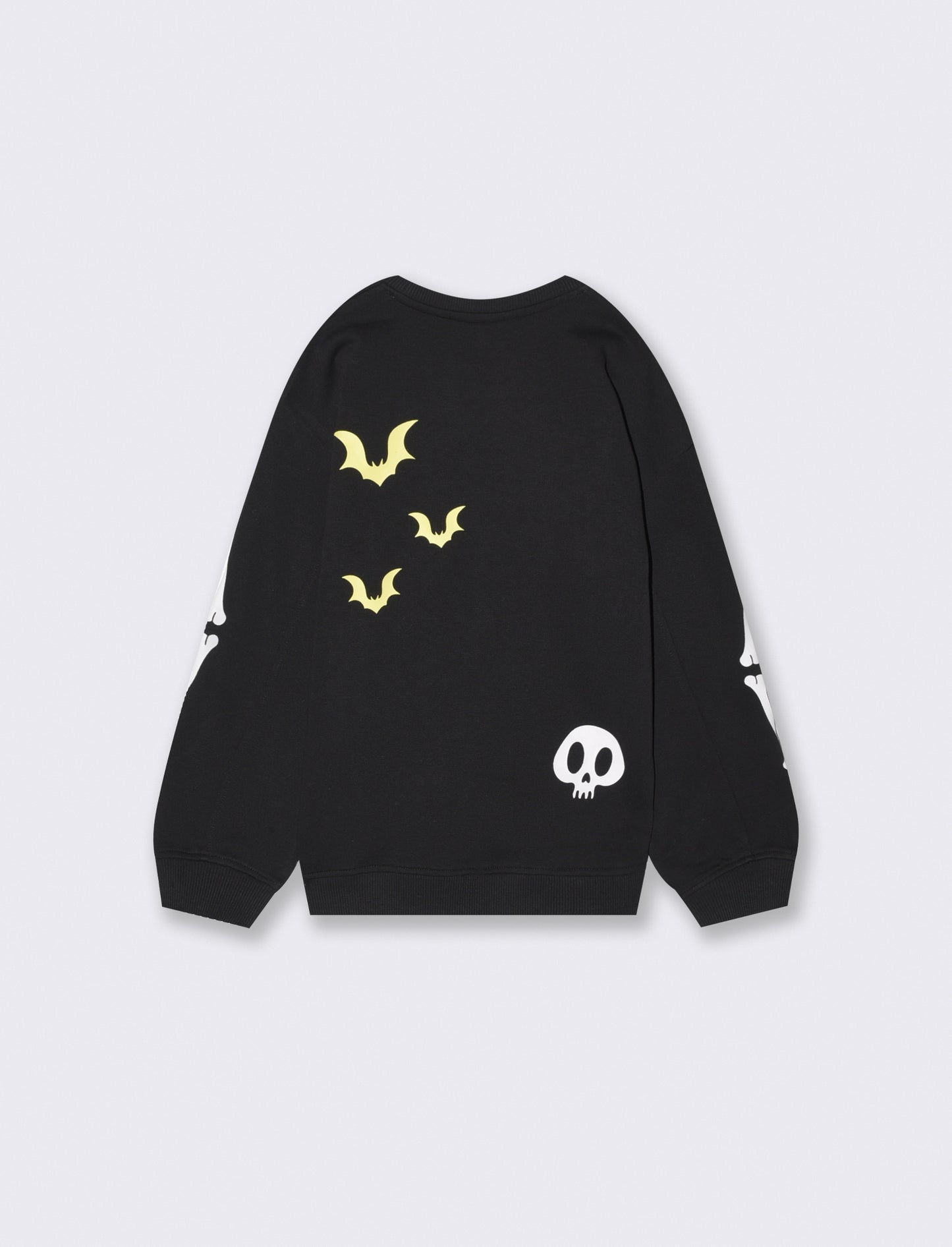 Felpa girocollo Halloween con stampe festive - Nero