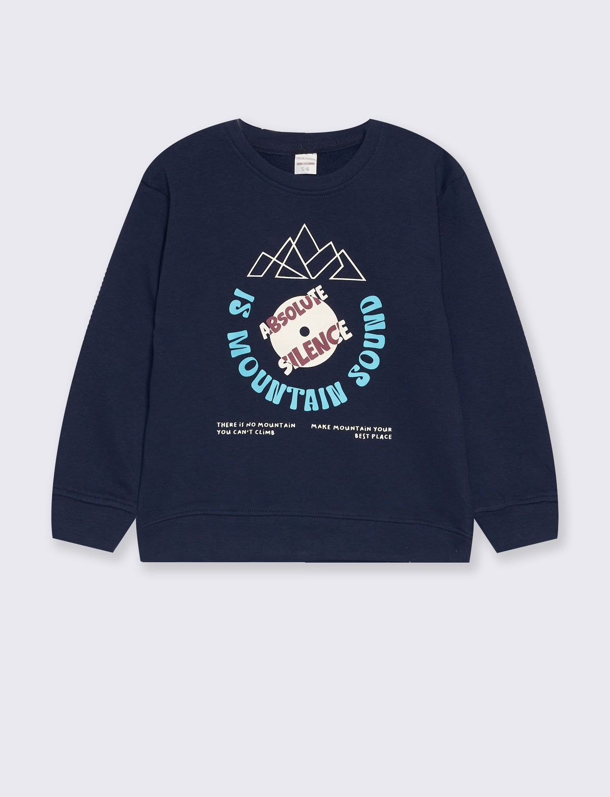 Felpa girocollo in misto cotone casual - Blu