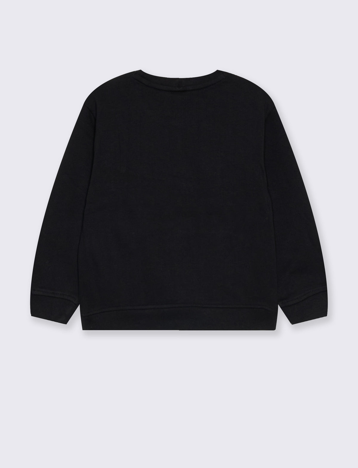 Felpa girocollo in misto cotone casual - Nero